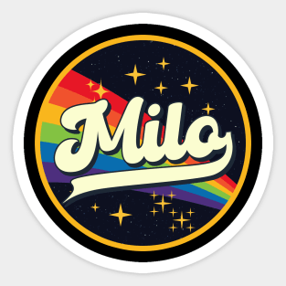 Milo // Rainbow In Space Vintage Style Sticker